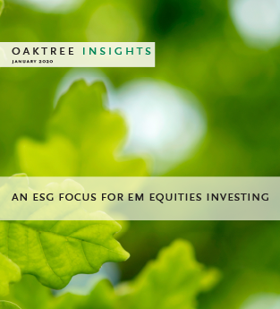 An ESG Focus for EM Equities Investing
